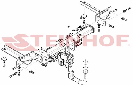 Фаркоп Steinhof для Opel Astra J GTC 2010-2016 Арт.O-104 O-104 в Томск