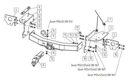 Фаркоп TowRus для GAC GS8 2021- Арт. 109182 109182 в Томск