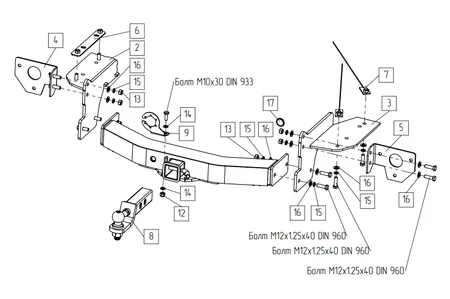 Фаркоп TowRus для GAC GS8 2021- Арт. 109183 109183 в Томск