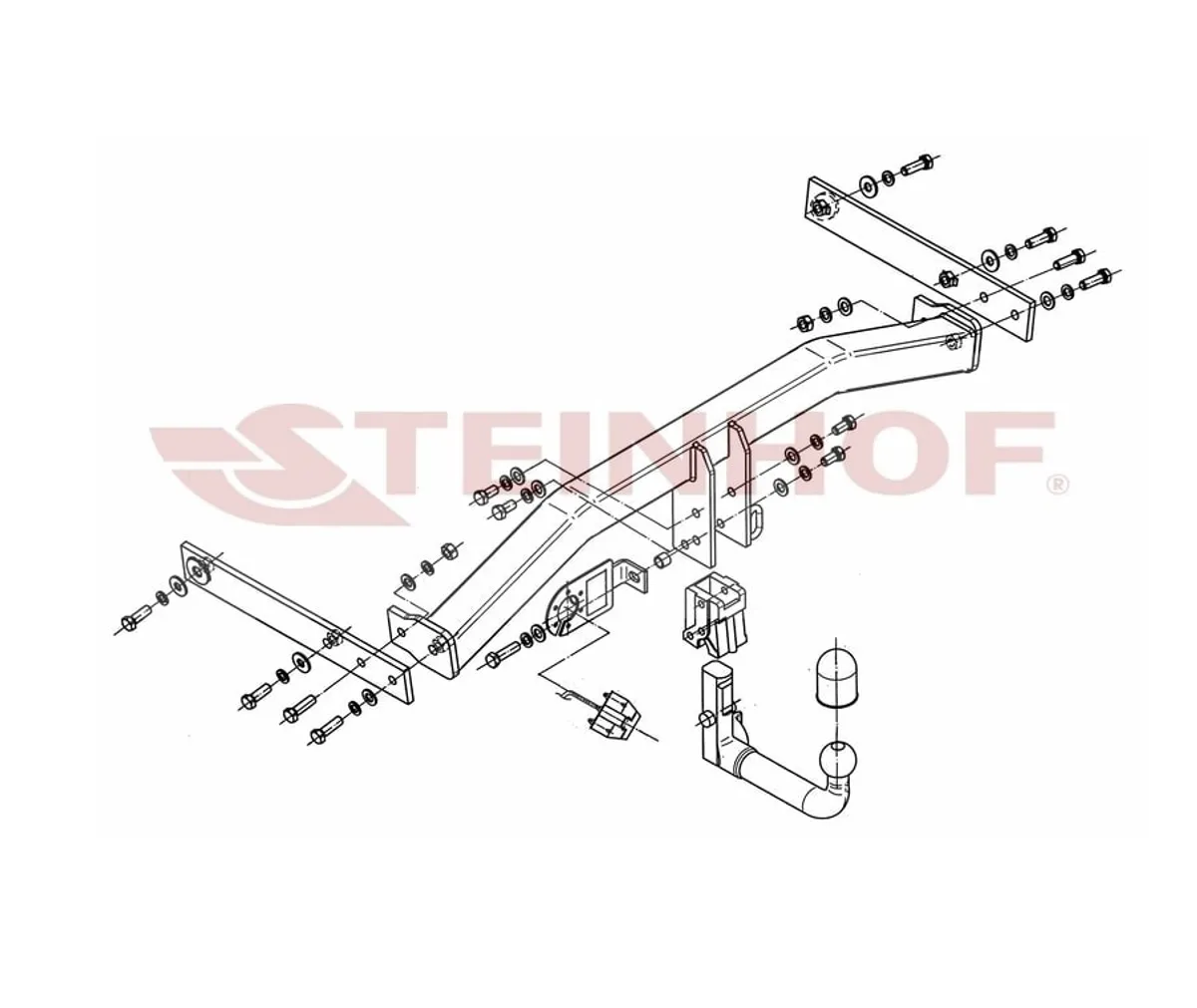 Фаркоп Steinhof для Volkswagen Tiguan 2007-2015 V-129 в Томск
