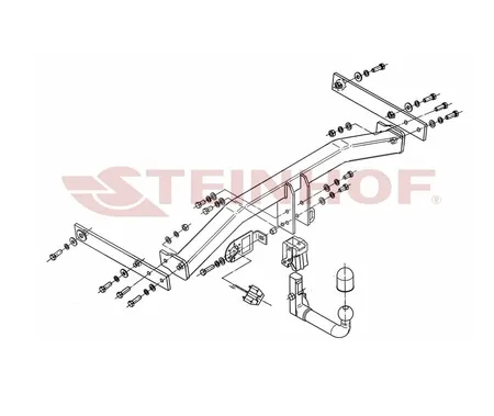 Фаркоп Steinhof для Volkswagen Tiguan 2007-2015 V-129 в Томск