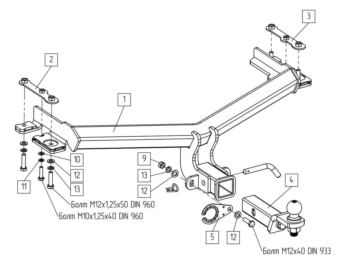 Фаркоп TowRus для GAC GS4 2024- Арт. 299415 299415 в Томск Фаркоп TowRus для GAC GS4 2024- Арт. 299415 299415 в Томск