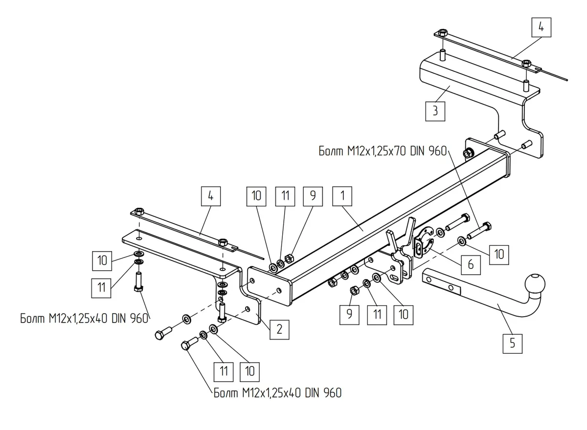 Фаркоп Baltex для Haval F7 2018-2024 189400 в Томск