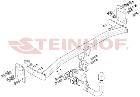 Фаркоп Steinhof для Hyundai Kona 2017-2023, (кроме N-Line и ADBlue) H-266 в Томск