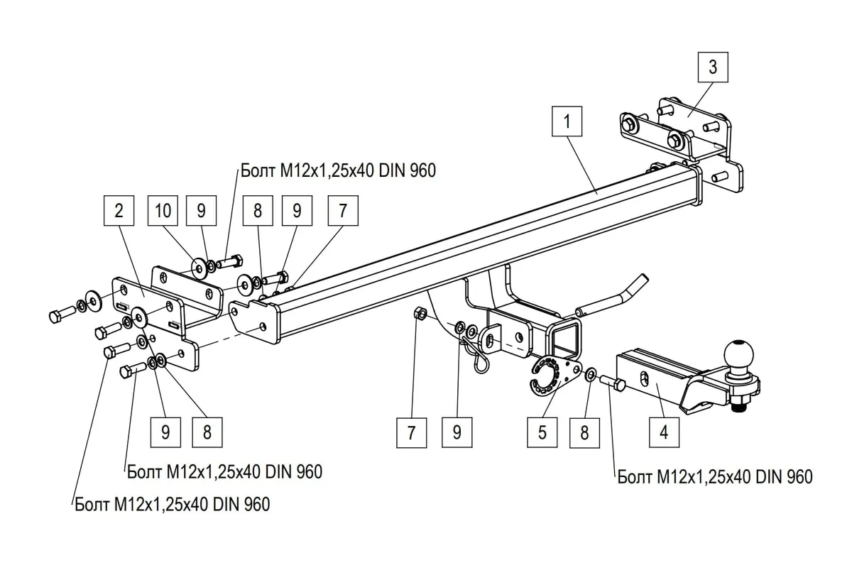 Фаркоп TowRus для Jeland J7 2026- 269086 в Томск