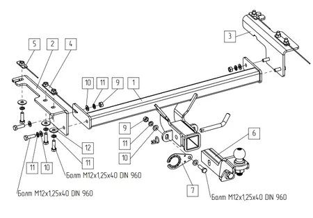 Фаркоп TowRus для Belgee X50 plus 2026- 299413 в Томск
